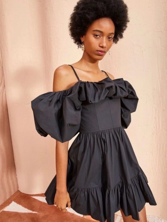 Ulla Johnson Dresses & Skirts - Ulla Johnson Lila Ruffled Mini Dress Noir Black